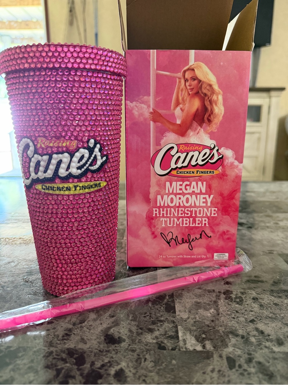 Megan Moroney Pink Rhinestone Tumbler